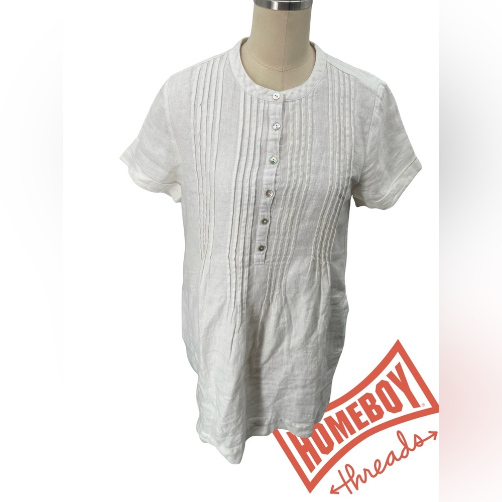 Faherty White Casual Button Down Shirt